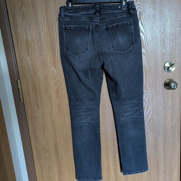 Cabi Black Denim High Straight Jeans, 8 - Picture 2 of 7